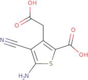 5-Amino-2-carboxy-4-cyano-3-thiopheneacetic acid