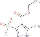 ethyl 5-(chlorosulfonyl)-3-methyl-1H-pyrazole-4-carboxylate