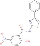 2-Hydroxy-5-nitro-N-(4-phenyl-2-thiazolyl)benzamide