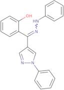 2-[(1-Phenyl-1H-pyrazol-4-yl)(2-phenylhydrazin-1-ylidene)methyl]phenol