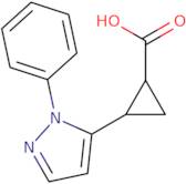 2-(1-Phenyl-1H-pyrazol-5-yl)cyclopropane-1-carboxylic acid