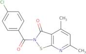 2-(4-Chlorobenzoyl)-4,6-dimethyl-2H,3H-[1,2]thiazolo[5,4-b]pyridin-3-one