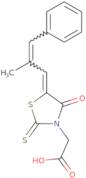 (Z,Z)-5-(2-Methyl-3-phenyl-propenylidene)-4-oxo-2-thioxo-3-thiazolidineacetic acid