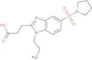 3-[1-Propyl-5-(pyrrolidine-1-sulfonyl)-1H-1,3-benzodiazol-2-yl]propanoic acid