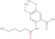 2-Hexanamido-4,5-dimethoxybenzoic acid