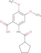 2-Cyclopentaneamido-4,5-dimethoxybenzoic acid