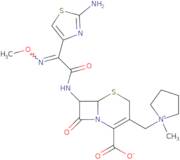 1-[[7-[[(2-Amino-4-thiazolyl)(methoxyimino)acetyl]amino]-2-carboxy-8-oxo-5-thia-1-azabicyclo[4.2.0]oct-2-en-3-yl]methyl]-1-methyl-py rrolidinium