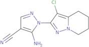 5-amino-1-{3-chloro-4H,5H,6H,7H-pyrazolo[1,5-a]pyridin-2-yl}-1H-pyrazole-4-carbonitrile