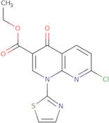 Ethyl 7-chloro-4-oxo-1-(thiazol-2-yl)-1,4-dihydro-1,8-naphthyridine-3-carboxylate