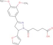 5-[3-(3,4-Dimethoxyphenyl)-5-(furan-2-yl)-4,5-dihydro-1H-pyrazol-1-yl]-5-oxopentanoic acid