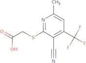 2-{[3-Cyano-6-methyl-4-(trifluoromethyl)pyridin-2-yl]sulfanyl}acetic acid