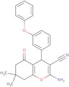 2-amino-7,7-dimethyl-5-oxo-4-(3-phenoxyphenyl)-4,6,7,8-tetrahydro2H-chromene-3-carbonitrile