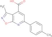 3-Methyl-6-(4-methylphenyl)-[1,2]oxazolo[5,4-b]pyridine-4-carboxylic acid