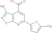 3-Methyl-6-(5-methylthiophen-2-yl)-[1,2]oxazolo[5,4-b]pyridine-4-carboxylic acid