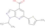 6-(5-Methylthiophen-2-yl)-1-(propan-2-yl)-1H-pyrazolo[3,4-b]pyridine-4-carboxylic acid