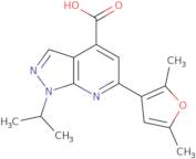 6-(2,5-Dimethylfuran-3-yl)-1-(propan-2-yl)-1H-pyrazolo[3,4-b]pyridine-4-carboxylic acid