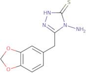 4-Amino-5-benzo[1,3]dioxol-5-ylmethyl-4H-[1,2,4]triazole-3-thiol