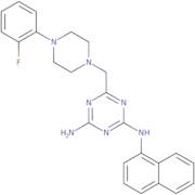 6-[[4-(2-Fluorophenyl)-1-piperazinyl]methyl]-N2-1-naphthalenyl-1,3,5-triazine-2,4-diamine