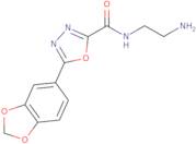 5-Benzo[1,3]dioxol-5-yl-[1,3,4]oxadiazole-2-carboxylic acid (2-amino-ethyl)-amide