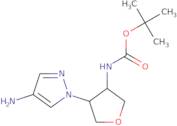 rac-tert-Butyl N-[(3R,4S)-4-(4-amino-1H-pyrazol-1-yl)oxolan-3-yl]carbamate