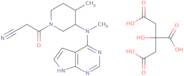 2-Hydroxypropane-1,2,3-tricarboxylic acid 3-[4-methyl-3-[methyl(7H-pyrrolo[2,3-d]pyrimidin-4-yl)amino]piperidin-1-yl]-3-oxopropaneni trile