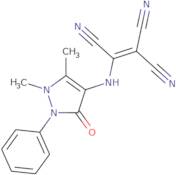 2-((2,3-dimethyl-5-oxo-1-phenyl-3-pyrazolin-4-yl)amino)ethene-1,1,2-tricarbonitrile