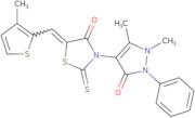 3-(2,3-Dihydro-1,5-dimethyl-3-oxo-2-phenyl-1H-pyrazol-4-yl)-5-[(3-methyl-2-thienyl) methylene]-2-thioxo-4-thiazolidinone