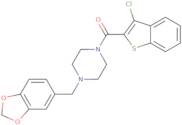 1-[(2H-1,3-Benzodioxol-5-yl)methyl]-4-(3-chloro-1-benzothiophene-2-carbonyl)piperazine