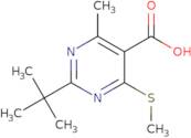 2-tert-Butyl-4-methyl-6-(methylsulfanyl)pyrimidine-5-carboxylic acid