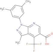 1-(3,5-Dimethylphenyl)-3-methyl-4-(trifluoromethyl)-1H-pyrazolo[3,4-b]pyridine-5-carboxylic acid