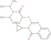 2-[(3-Cyclopropyl-4-oxo-3,4-dihydroquinazolin-2-yl)sulfanyl]-N,N-bis(propan-2-yl)propanamide