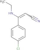 3-(4-Chlorophenyl)-3-(ethylamino)prop-2-enenitrile