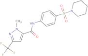 2-Methyl-N-(4-piperidin-1-ylsulfonylphenyl)-5-(trifluoromethyl)pyrazole-3-carboxamide