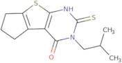 11-(2-Methylpropyl)-10-sulfanyl-7-thia-9,11-diazatricyclo[6.4.0.0,2,6]dodeca-1(8),2(6),9-trien-12-…