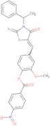 2-Methoxy-4-{[(5E)-4-oxo-3-(1-phenylethyl)-2-sulfanylidene-1,3-thiazolidin-5-ylidene]methyl}phen...