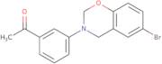 1-[3-(6-Bromo-3,4-dihydro-2H-1,3-benzoxazin-3-yl)phenyl]ethan-1-one