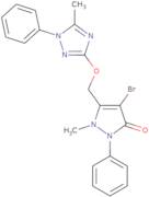 4-bromo-2-methyl-3-((4-methyl-3-phenyl(2,3,5-triazolyloxy))methyl)-1-phenyl-3-pyrazolin-5-one