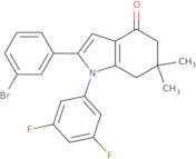 1-(3,5-difluorophenyl)-2-(3-bromophenyl)-6,6-dimethyl-5,6,7-trihydroindol-4-one