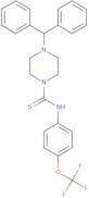 (4-(diphenylmethyl)piperazinyl)((4-(trifluoromethoxy)phenyl)amino)methane-1-thione
