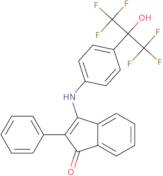 2-phenyl-3-((4-(2,2,2-trifluoro-1-hydroxy-1-(trifluoromethyl)ethyl)phenyl)amino)inden-1-one