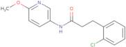 3-(2-chlorophenyl)-N-(6-methoxy(3-pyridyl))propanamide