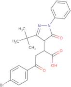 2-(3-(tert-butyl)-5-oxo-1-phenyl(2-pyrazolin-4-yl))-4-(4-bromophenyl)-4-oxobutanoic acid