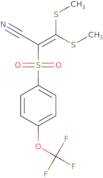 3,3-dimethylthio-2-((4-(trifluoromethoxy)phenyl)sulfonyl)prop-2-enenitrile
