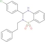 3-(4-chlorophenyl)-2-(2-phenylethyl)-3,4-dihydro-2H-1lambda6,2,4-benzothiadiazine-1,1-dione