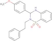 3-(4-methoxyphenyl)-2-(2-phenylethyl)-3,4-dihydro-2H-1lambda6,2,4-benzothiadiazine-1,1-dione