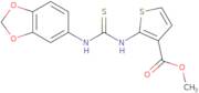 methyl 2-(((benzo[d]1,3-dioxolan-5-ylamino)thioxomethyl)amino)thiophene-3-carboxylate