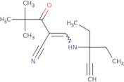 3-((1,1-diethylprop-2-ynyl)amino)-2-(2,2-dimethylpropanoyl)prop-2-enenitrile