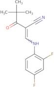 3-((2,4-difluorophenyl)amino)-2-(2,2-dimethylpropanoyl)prop-2-enenitrile