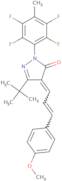 3-(tert-butyl)-4-(3-(4-methoxyphenyl)prop-2-enylidene)-1-(2,3,5,6-tetrafluoro-4-methylphenyl)-2-py…