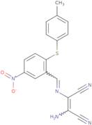 2-amino-1-(1-aza-2-(2-(4-methylphenylthio)-5-nitrophenyl)vinyl)ethene-1,2-dicarbonitrile